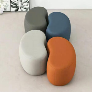 Poufs style curve blob ottoman en cuir (20000/pièce)